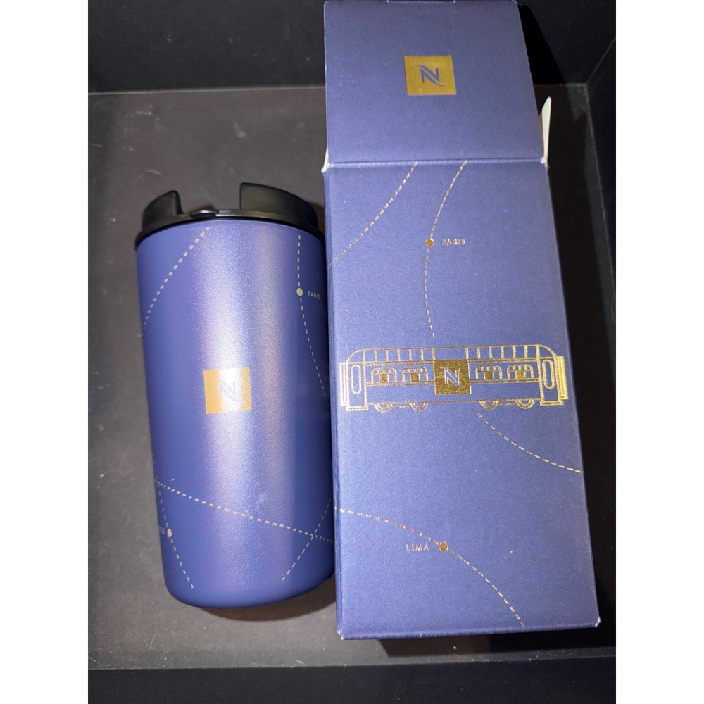 Nespresso Nomad Travel Mug Limited Edition Festive World Map Stainless 10oz